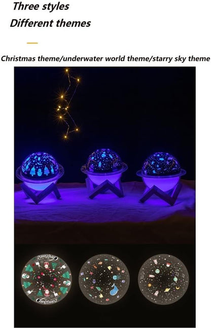 Grafken Cute Humidifier, Creative Colorful Atmosphere Night Light with Projection Function, Small Portable Home Office, Children's Car Air Atomizer (Color : C)