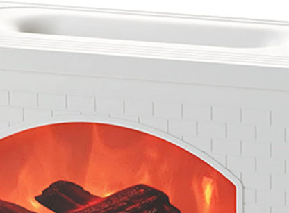 EVTSCAN Cool Mist Humidifier - 270ml Simulated Fireplace Design Air Aroma Diffuser Humidifier, Power Off Protection Fire Diffuser for Home(White)