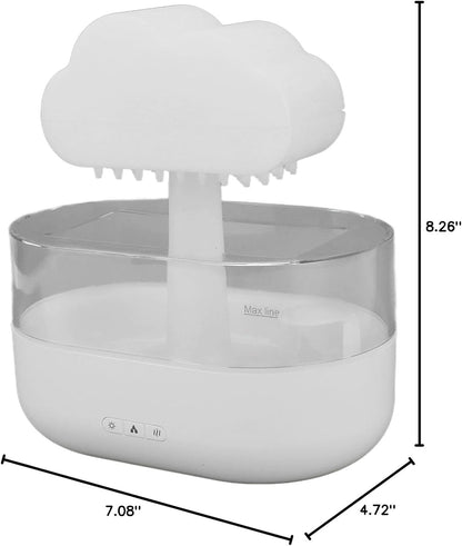 Cloud Humidifier USB 7 Colors LED Lights 200ml Effective Dryness Relief Raindrop Aromatherapy Diffuser for Bedroom Living Room Office Cloud Diffuser Raindrop Humidifier