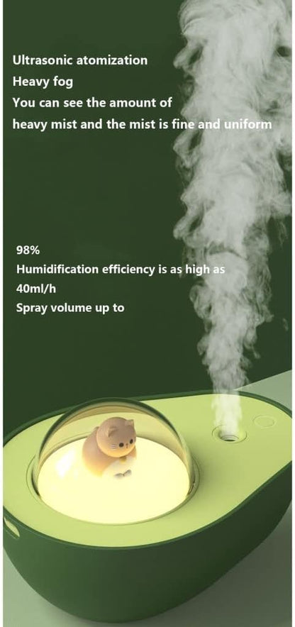Grafken Cute Humidifier, Retro Lamp in Bedroom Car Can Add Aromatherapy and Moisturizing Cute Small USB Night Light Humidifier (Size : 210ML)