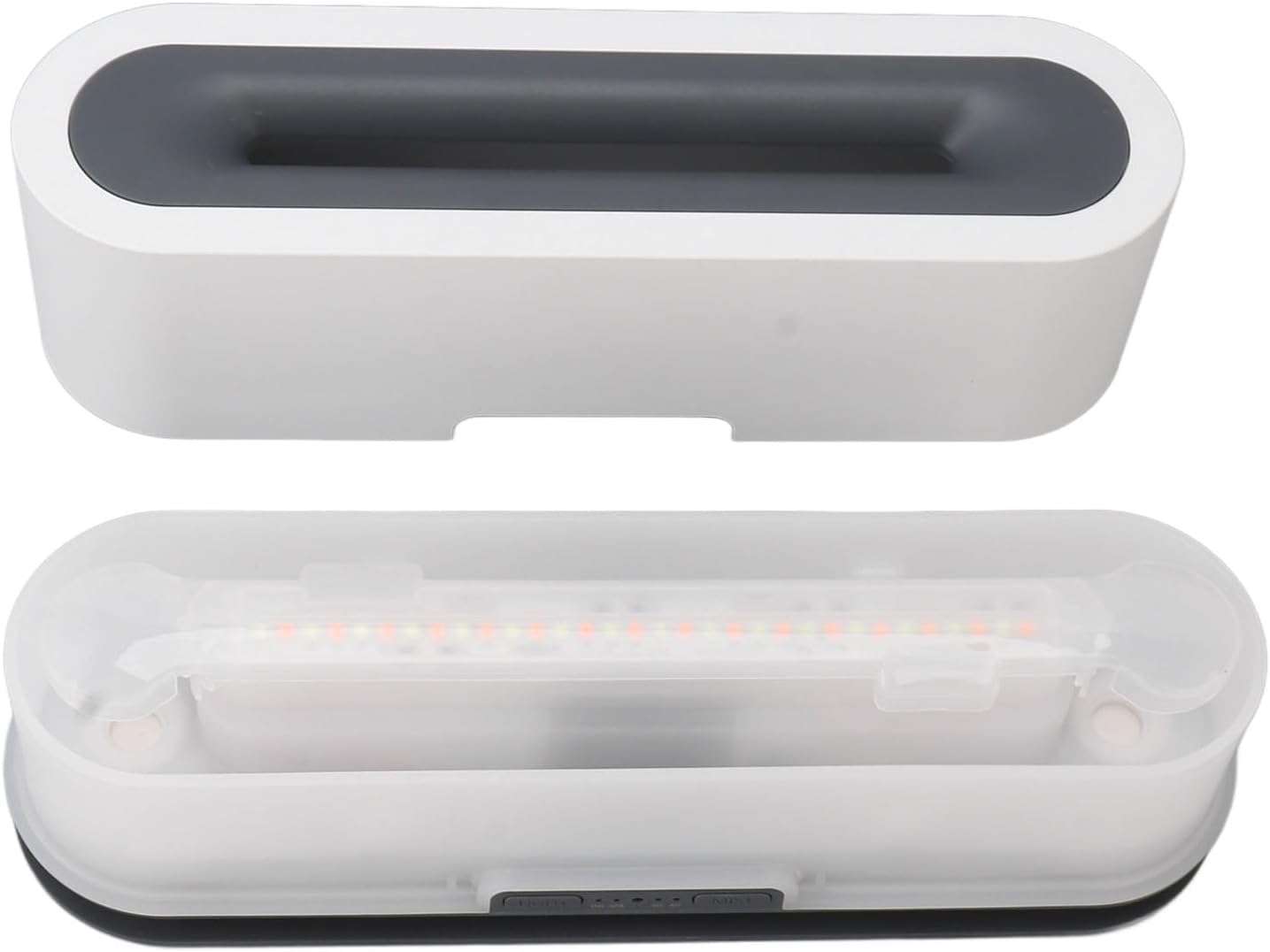 200ml Flame Humidifier with Simulated Flame, Colorful Light, Quiet Operation for Home Office (US Plug)(White)