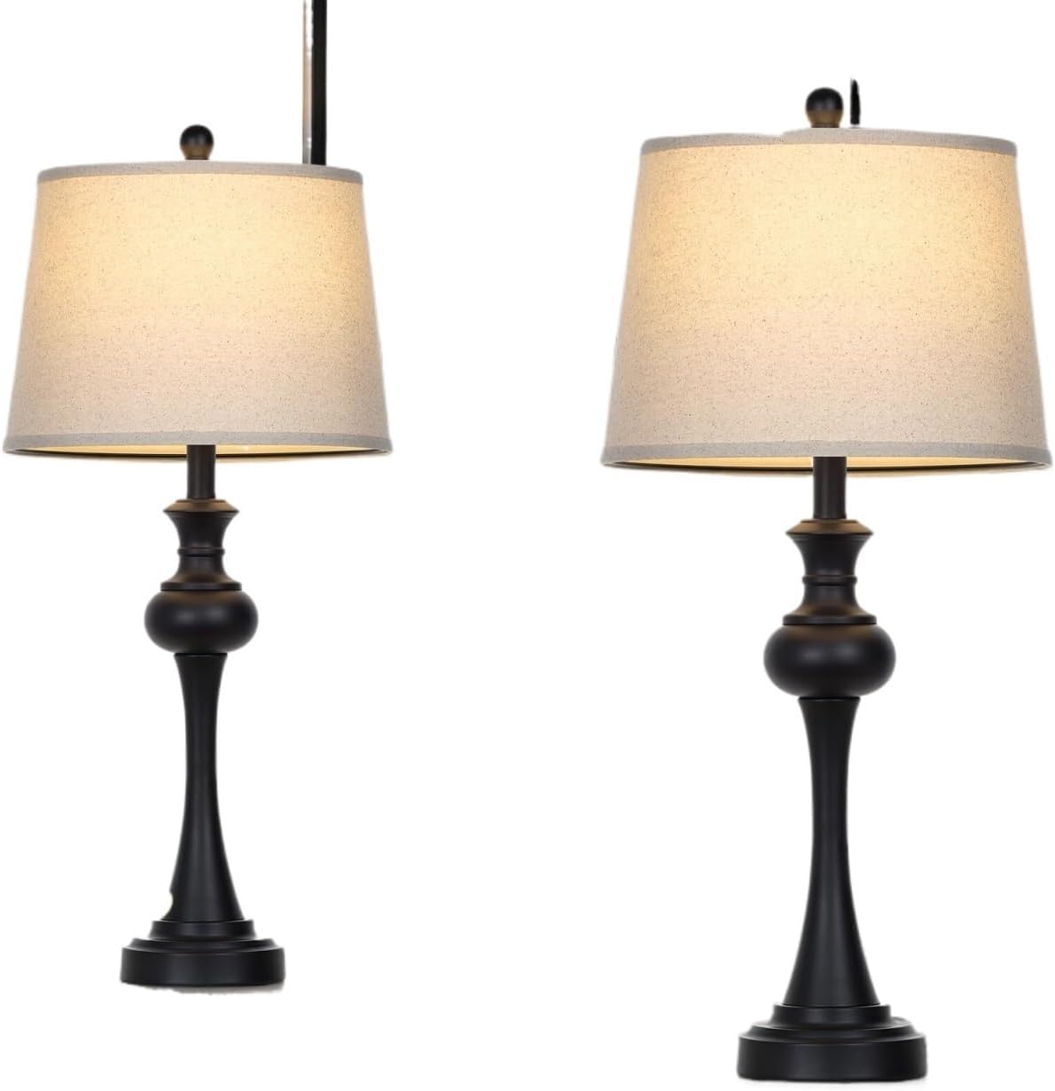 28.75" Modern Table Lamp with USB A+C and AC Outlet for Living Room, Bedroom, Nightstand, Coffee Table, 2 Bulbs Included Suitable for bedrooms, Living Rooms, Offices, Book(Gold)