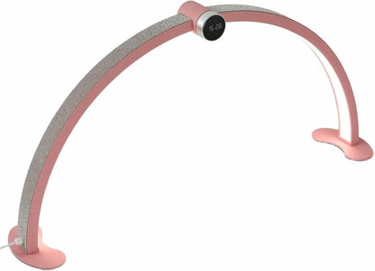 Half Moon Light for Nail Desk - 48W Foldable Nail Arch Light, 3 Modes 3000-6000K Stepless Table Lamp with Smart Display LED Half Moon Lamp - for Lash Extension/Tattoo..
