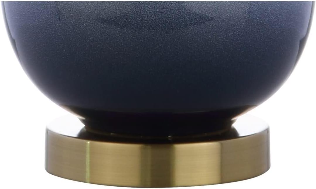 25-inch Gradient Color Ceramic LED Table Lamp with LED Bulb for Bedroom Living Room Office Bookcase Suitable for bedrooms, Living Rooms, Offices, Book(White/Grey)