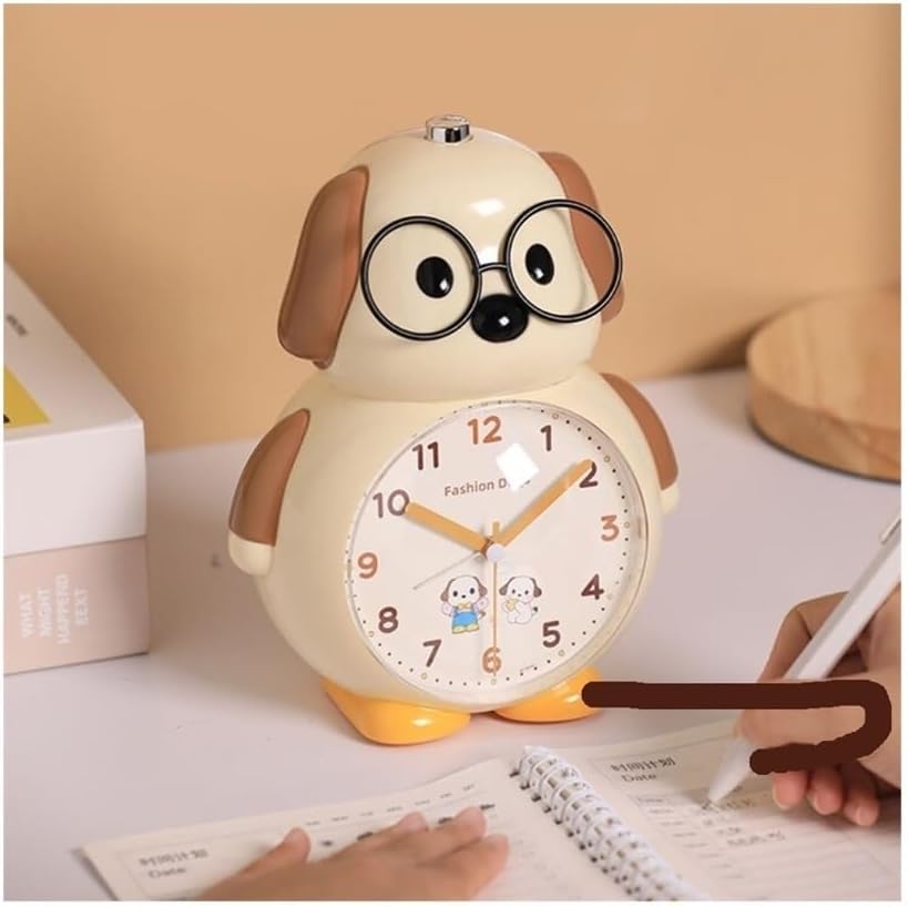 Alarm Clock Alarm Clock Student Special Wake Up Artifact Boys Girls Cartoon Clock Smart Clock(Black)