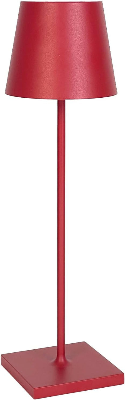 Zafferano, Poldina Pro Lamp, Rechargeable Cordless Table Lamp with Touch Controls, Suitable for Indoor and Outdoor, Dimmer, 2200-3000 K, Height 14.9 Inches, White Color