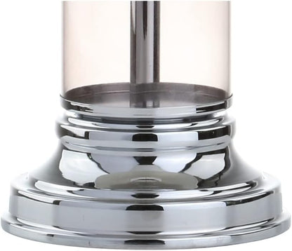 JONATHAN Y JYL4014B-SET2 Set of 2 Table Lamps Astor 29" Glass LED Table Lamp Contemporary Bedside Desk Nightstand Lamp for Bedroom Living Room Office College Bookcase, Smoked Gray