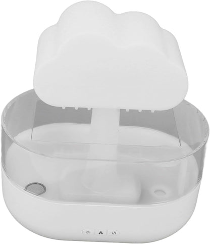 Cloud Humidifier USB 7 Colors LED Lights 200ml Effective Dryness Relief Raindrop Aromatherapy Diffuser for Bedroom Living Room Office Cloud Diffuser Raindrop Humidifier