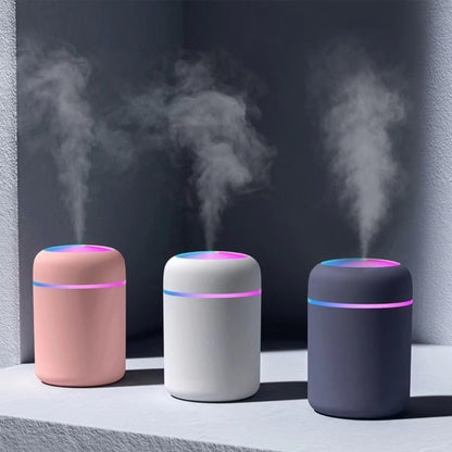 300ml Small Air Humidifier, Portable Portable Lamp, Bedroom Mist in, Home Humidity Sprayer (Size : Abu-abu Gelap)