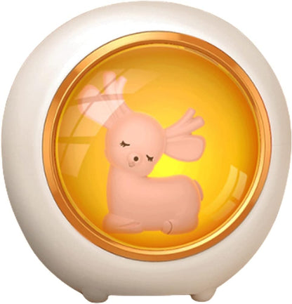 Habiba Humidifier Cute Small Essential Oil Diffuser with Space Capsule Decoration，Creative Home Mute Bedroom USB Portable Humidifier，Night Light Quiet