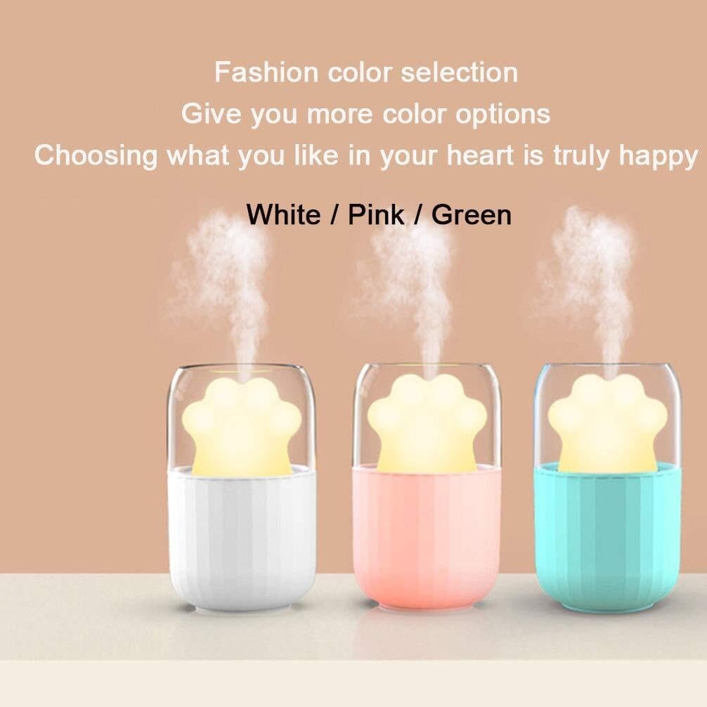 The new usb creative cat's claw egg yolk night light mini humidifier, small home desktop air humidifier, humidification and moisturizing in one step,girly