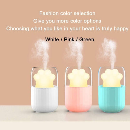 The new usb creative cat's claw egg yolk night light mini humidifier, small home desktop air humidifier, humidification and moisturizing in one step,girly