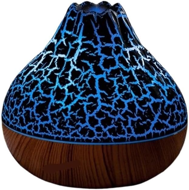 Humidifier, 300ml Volcano Air Humidifier Desktop Electric USB Water Mist Diffuser Purifier Air Freshener With 7 Colors Night,for Bedroom(White Crackle)