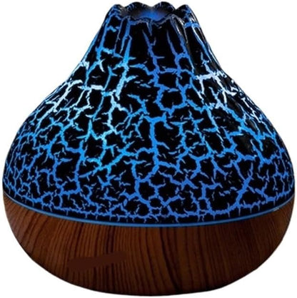 Humidifier, 300ml Volcano Air Humidifier Desktop Electric USB Water Mist Diffuser Purifier Air Freshener With 7 Colors Night,for Bedroom(White Crackle)