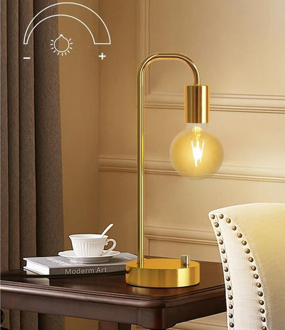 15.75" Modern Industrial Style Desk Lamp with 2 USB Ports, Dimmable, for Bedroom, Living Room, Office Suitable for bedrooms, Living Rooms, Offices, Book(Black)