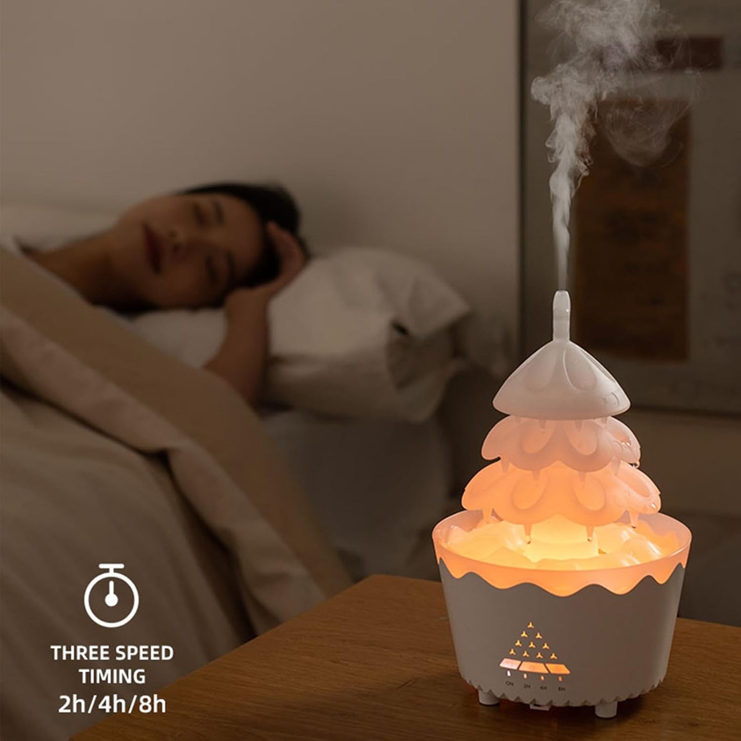Rain Cloud Humidifier Water Drip Rain Cloud Diffuser Diffuser Water Drip Humidifier Essential Oil Diffusers Aroma Diffuser for Bedroom Office Rain Sounds for Sleeping