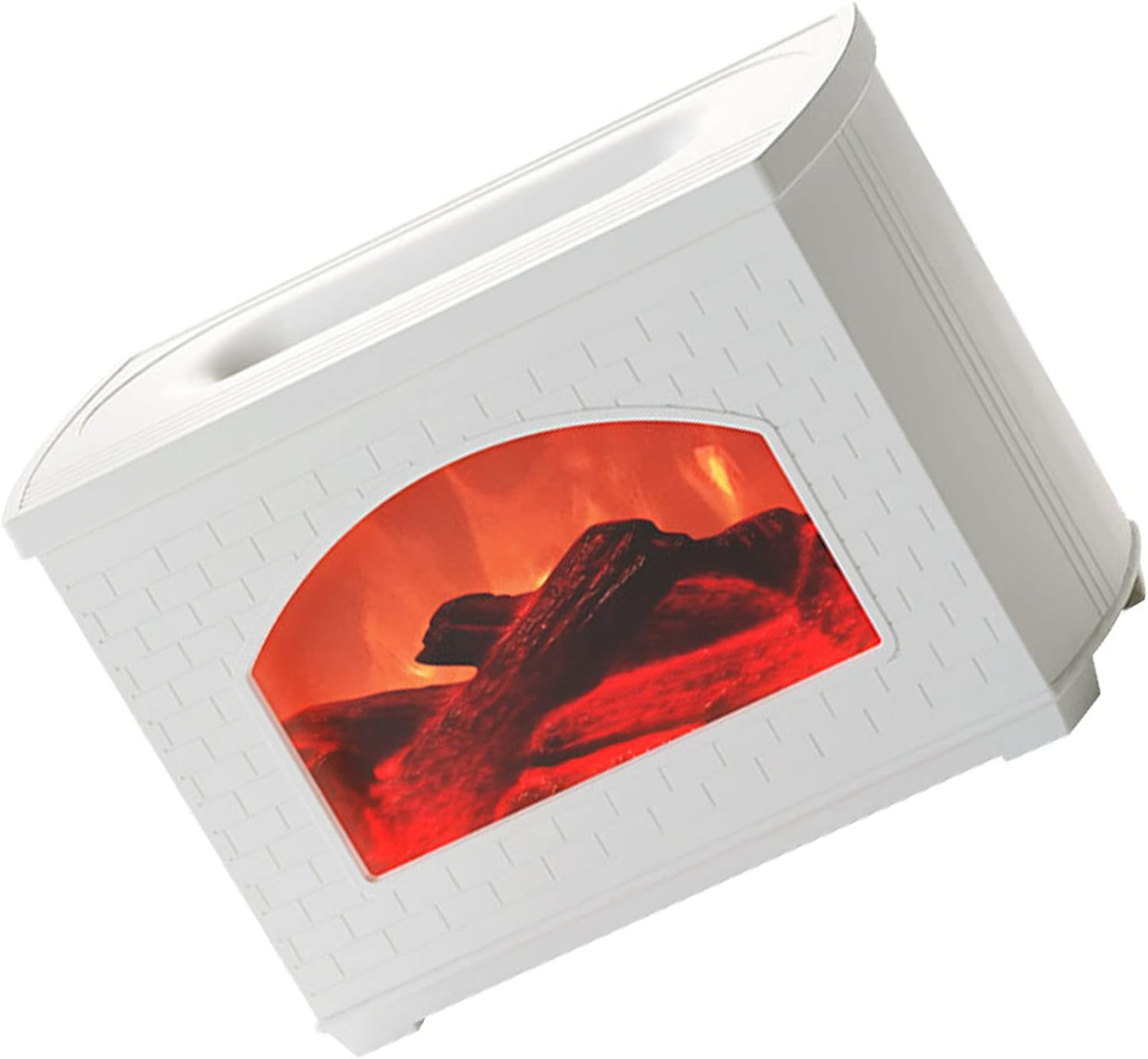 EVTSCAN Cool Mist Humidifier - 270ml Simulated Fireplace Design Air Aroma Diffuser Humidifier, Power Off Protection Fire Diffuser for Home(White)