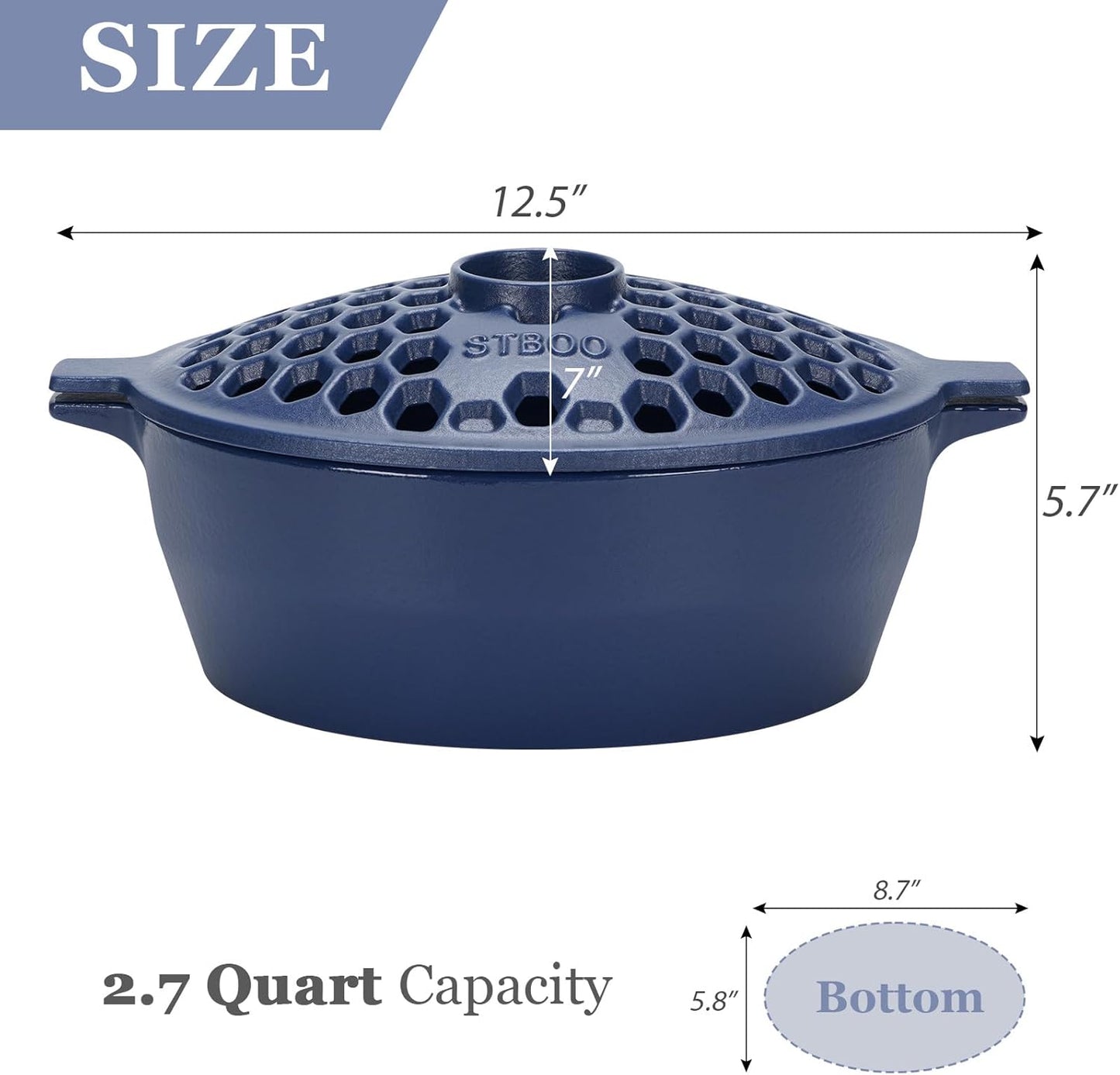 Wood Stove Steamer, Cast Iron Fireplace Humidifier, Indoor Humidifier for Home Heating, Black Bowl Fireplace Stove Covers Accessories Decorative, Matte Black Finish, Rust Resistant, 2.7 Quart Capacity