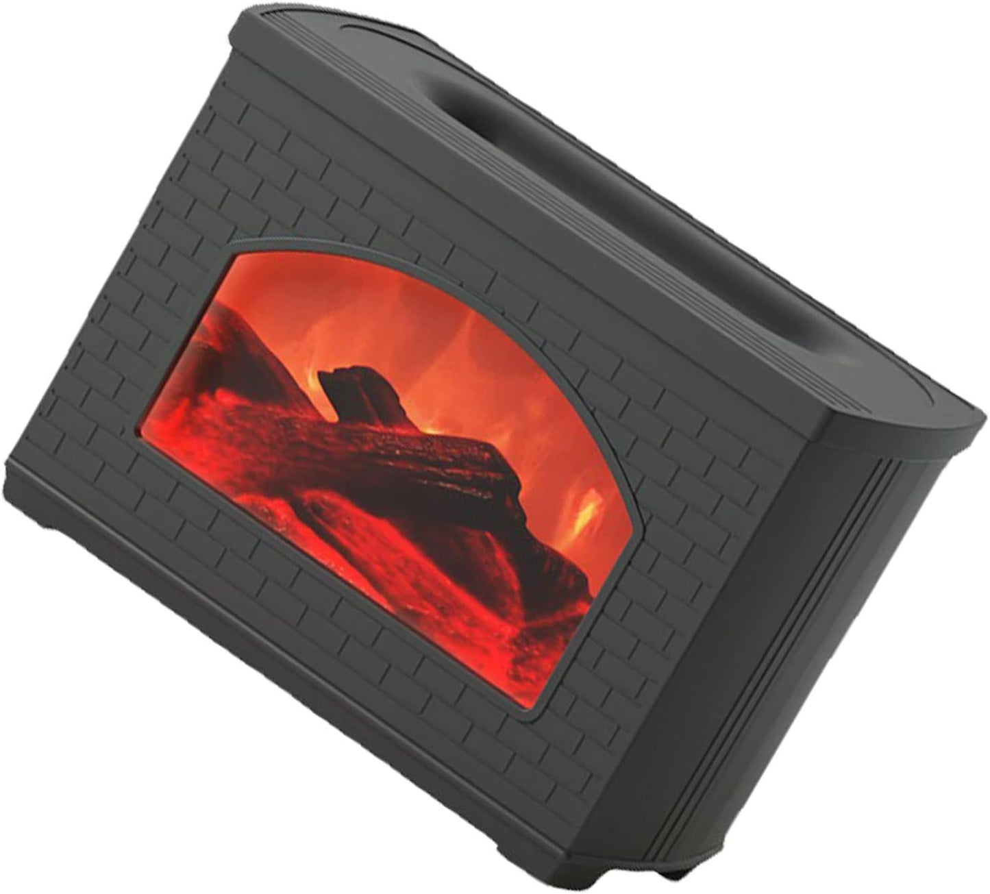 EVTSCAN Cool Mist Humidifier - 270ml Simulated Fireplace Design Air Aroma Diffuser Humidifier, Power Off Protection Fire Diffuser for Home(White)