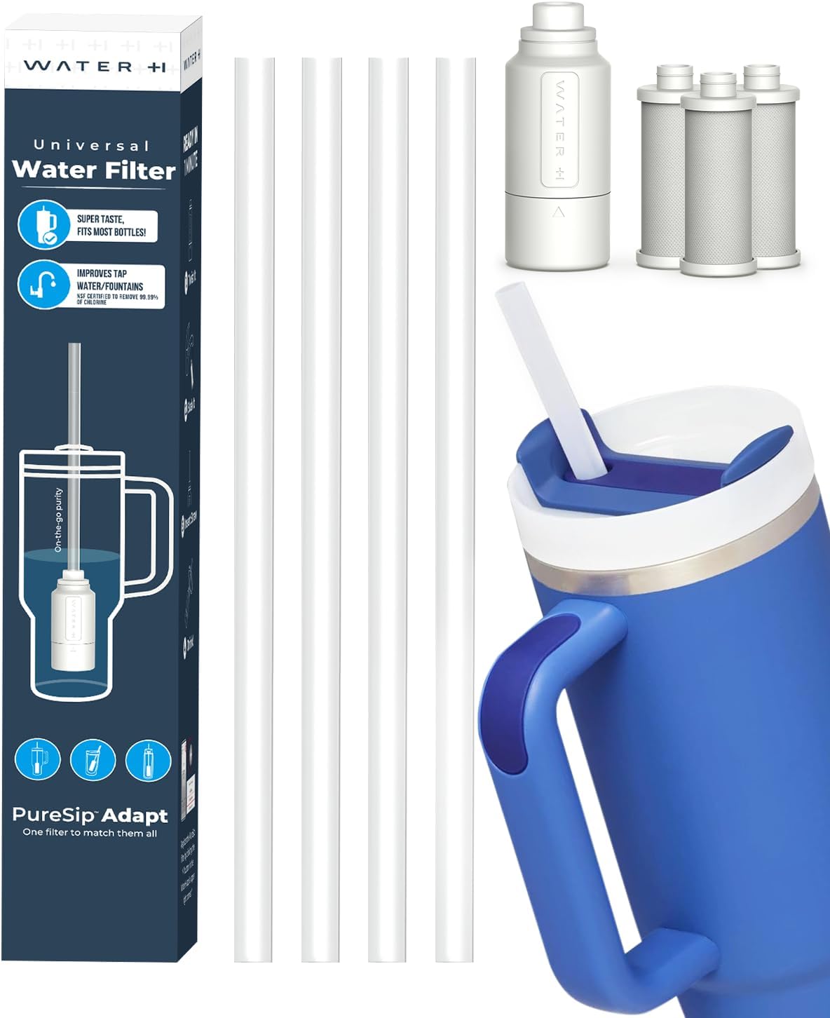 WATERH Vita Smart Water Bottle with Reminder to Drink Water, BPA-Free Vacuum Insulated Water Bottles with Straw, Bluetooth Intake Water Tracking Bottle, Ideal for Gift (18 oz)