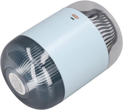 Humidifier 1000ml USB Charging Aromatherapy Diffuser with LED Night Light ABS Double Cool Mist Humidifier for Spa Home Yoga Office (Blue)(Pink)