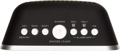 AIWA CRU-19BK: Black Digital Dual USB Charging Alarm Clock Radio for Smartphones and Tablets Charging