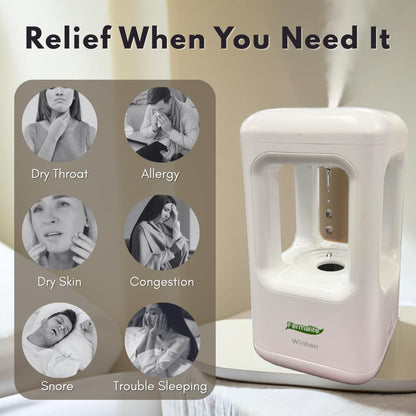 FERMALIFE Anti Gravity Humidifier for Bedroom, Small Cool Mist Ultrasonic Air Humidifier Quiet for Indoor Plant Baby Nursery Adults Kids Large Room Home Office Desk, Mini Water Drop, Easy to Clean