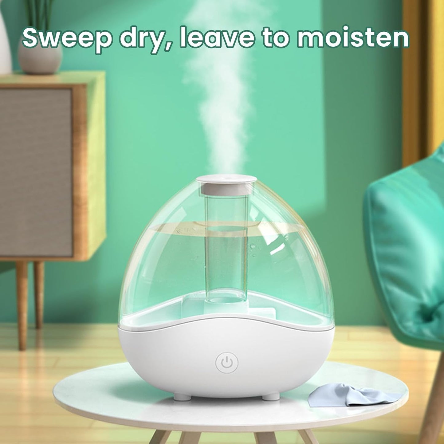 Humidifier Cool Mist Humidifier Air Humidifier Quiet USB Humidifier for Bedroom, Yoga, Office, Plants (Blue)(Blue)