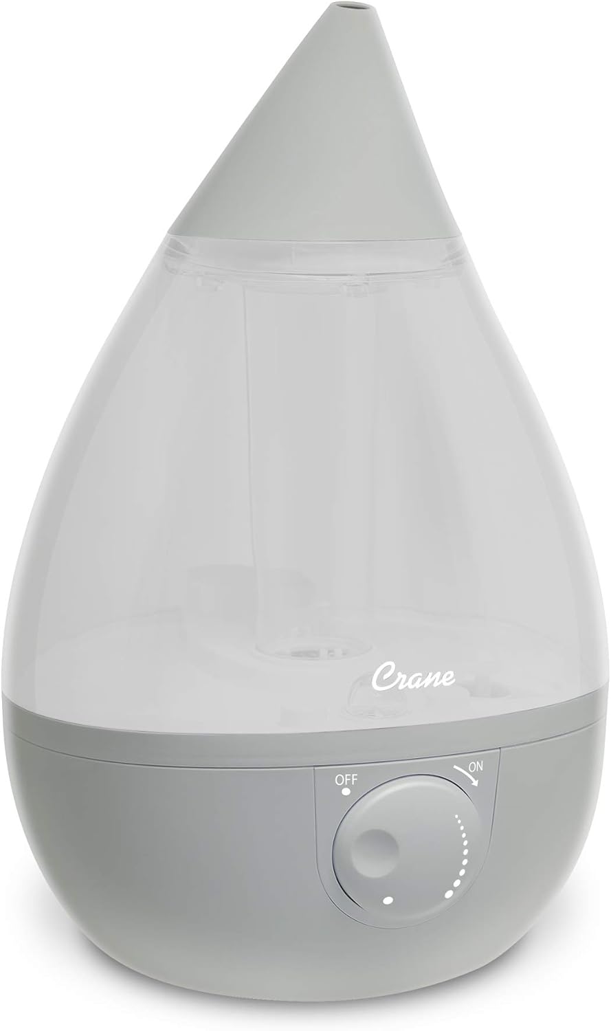 Crane Ultrasonic Cool Mist Humidifier for Bedroom, Baby Nursery, Kids Room, Plants, or Office, Large 1 Gallon Tank, Filter Optional, Orange