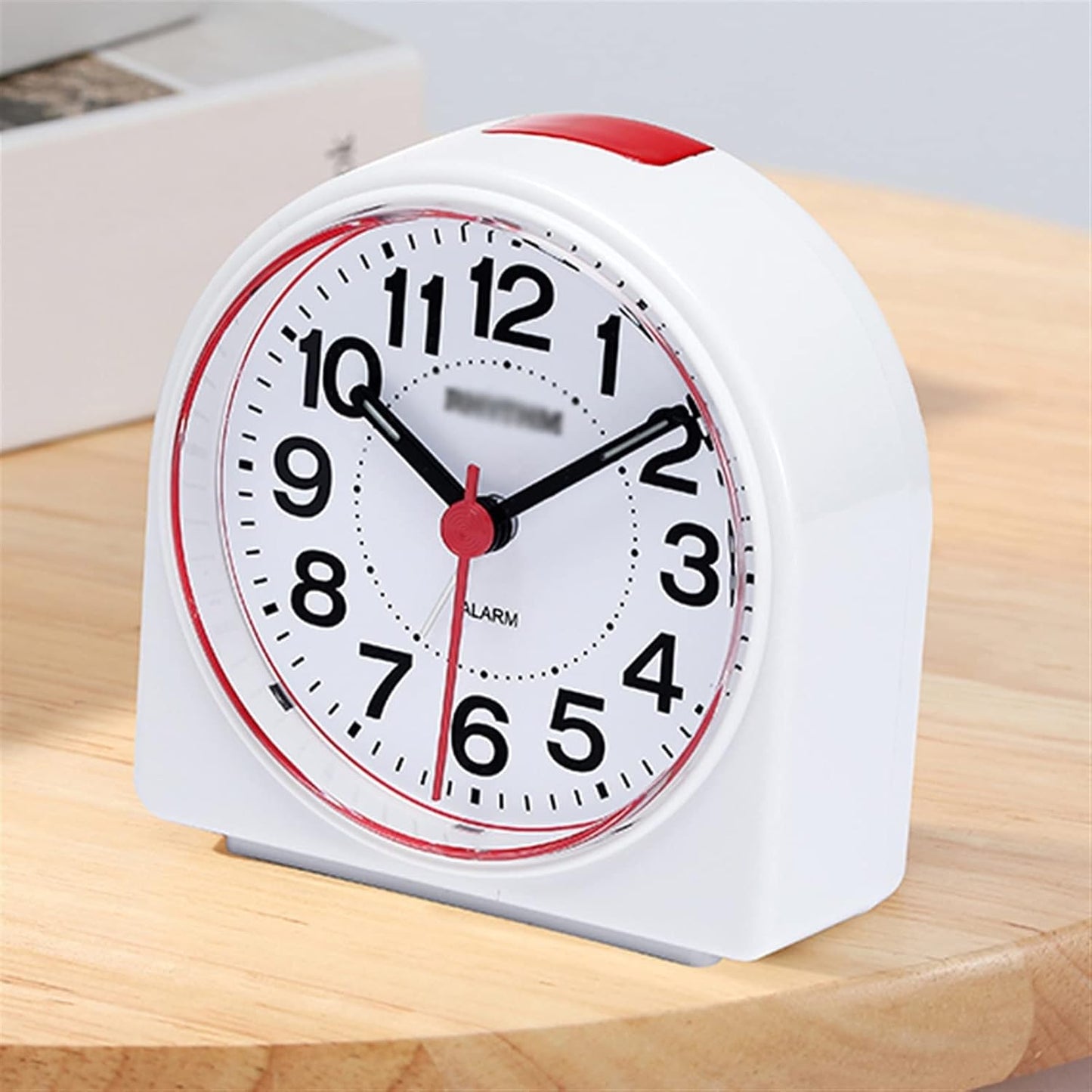 Alarm Clock Beside ﻿ Small Silent Alarm Clock with Night Light, Battery Operated, Desk Clock for Bedroom and Home Decoration Smart Alarm Clock(Blue)