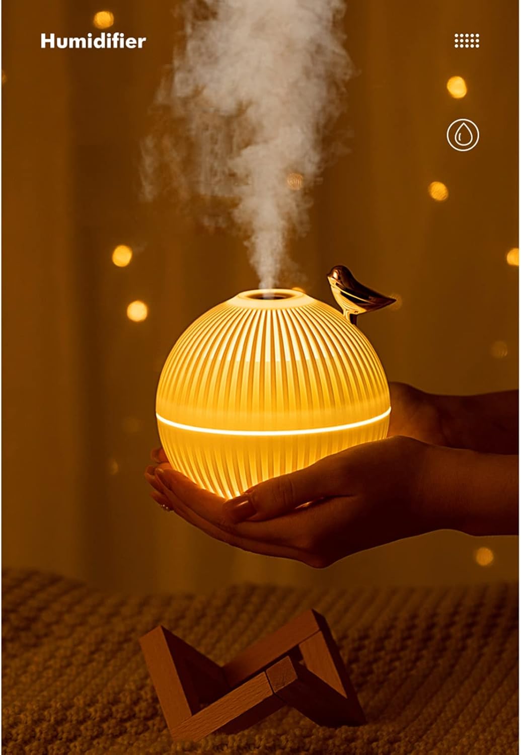 HASMI Humidifiers for Bedroom Moon Lamp Cool Mist Humidifier For Bedroom LED Night Light Humidifier & Essential Oil Diffuser USB Humidifiers Humidifier for Home (Color : B), yuqing2022