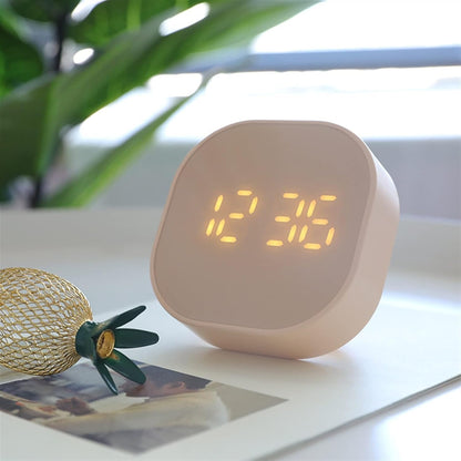 Alarm Clock,Clock for Bedroom, Digital Alarm Clock Timer, Magnetic LED Smart Sensor Cute Alarm Clock, Desk Bedroom Kitchen Gifts Digital Clock (Color : C) (C)