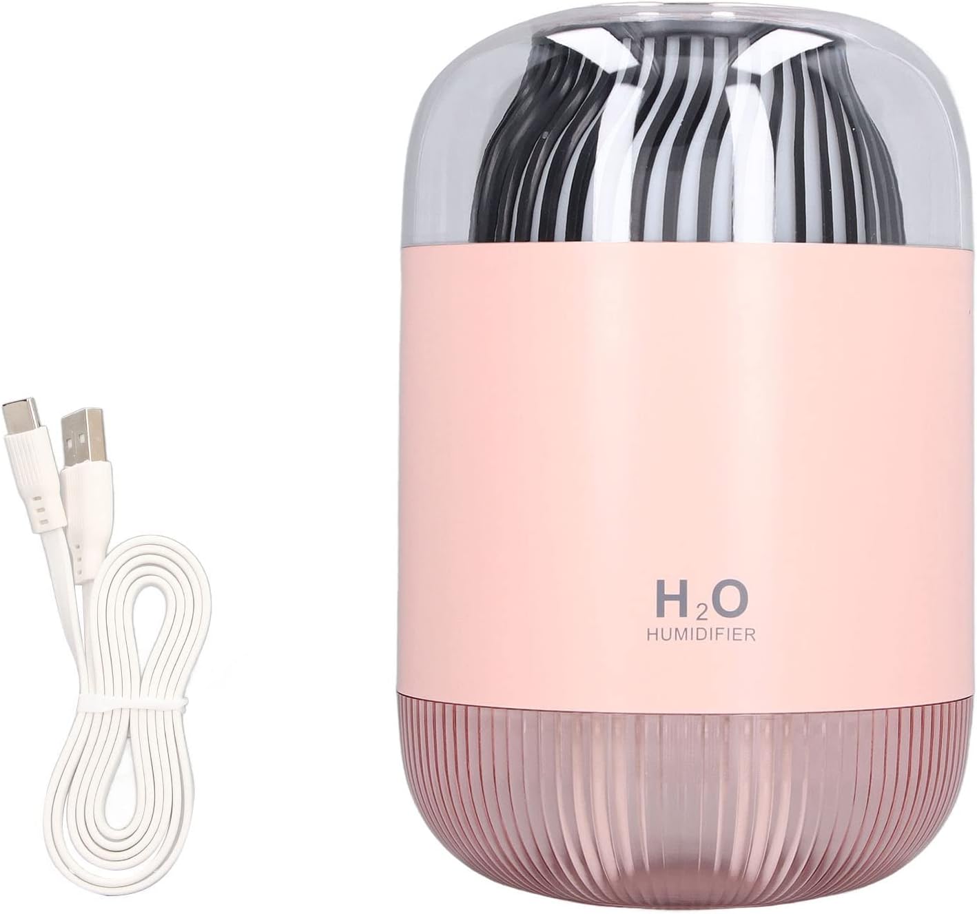 Humidifier 1000ml USB Charging Aromatherapy Diffuser with LED Night Light ABS Double Cool Mist Humidifier for Spa Home Yoga Office (Blue)(Pink)