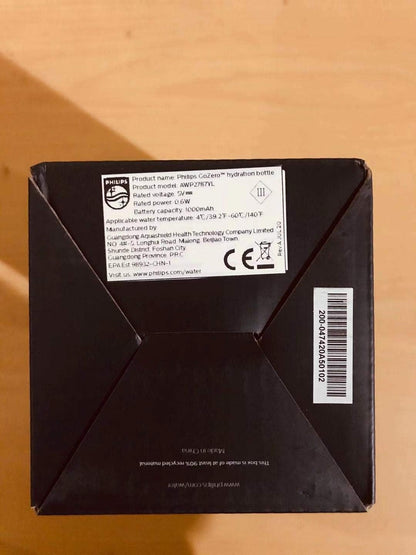 PHILIPS Water GoZero UV Self-Cleaning Smart Water Bottle Vacuum Stainless Steel Insulated Water Bottle with Handle Double-wall, Auto Cleaning, Keep Drink Hot or Cold, BPA Free, Blue, 20 oz