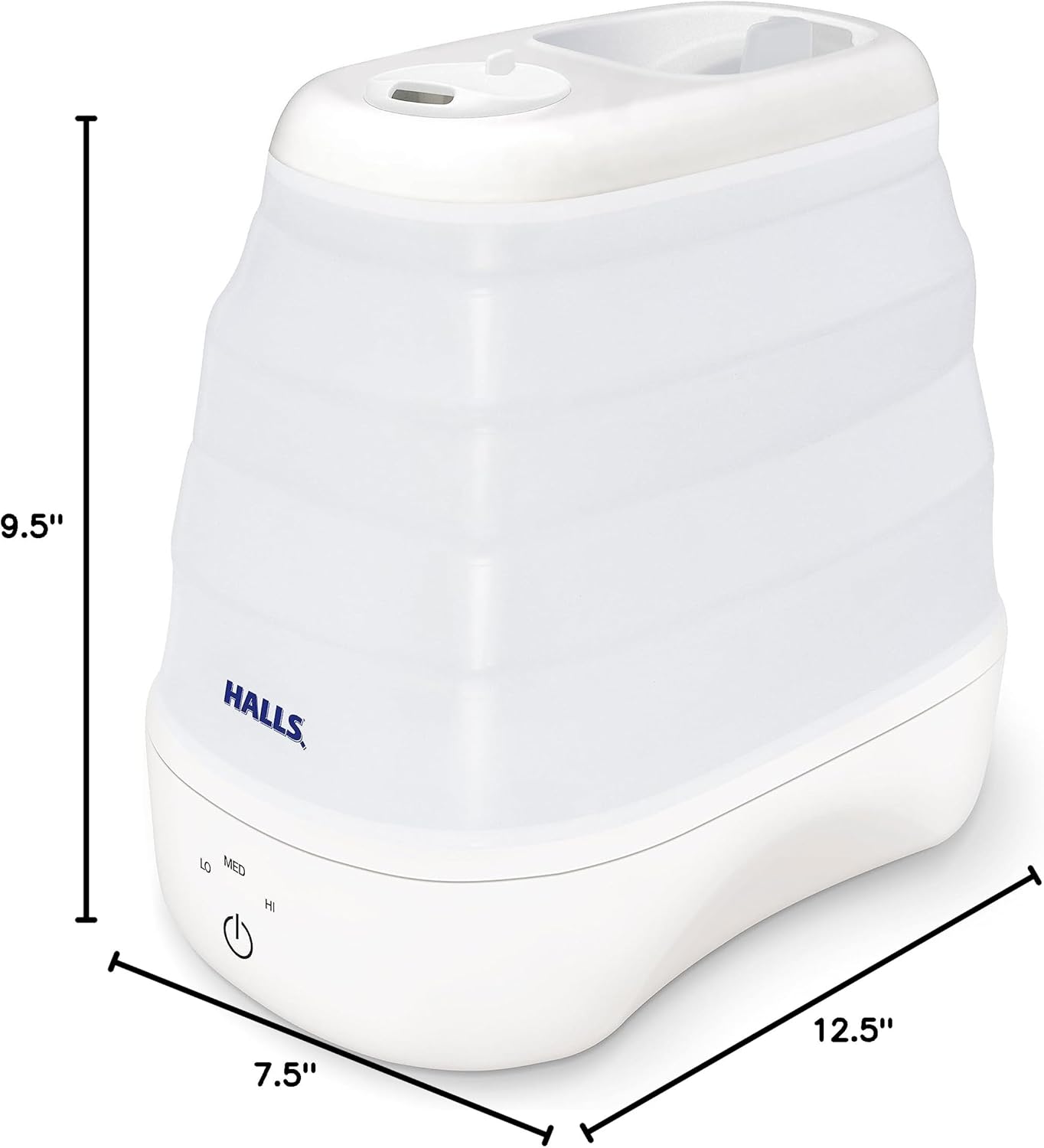 1 Gal. Warm Mist Collapsible Humidifier, White, Top Fill, for Medium Rooms Up to 500 sq. ft.