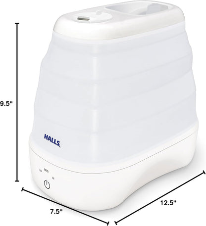 1 Gal. Warm Mist Collapsible Humidifier, White, Top Fill, for Medium Rooms Up to 500 sq. ft.