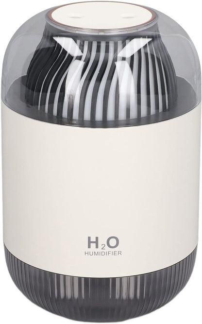 Humidifier 1000ml USB Charging Aromatherapy Diffuser with LED Night Light ABS Double Cool Mist Humidifier for Spa Home Yoga Office (Blue)(Pink)