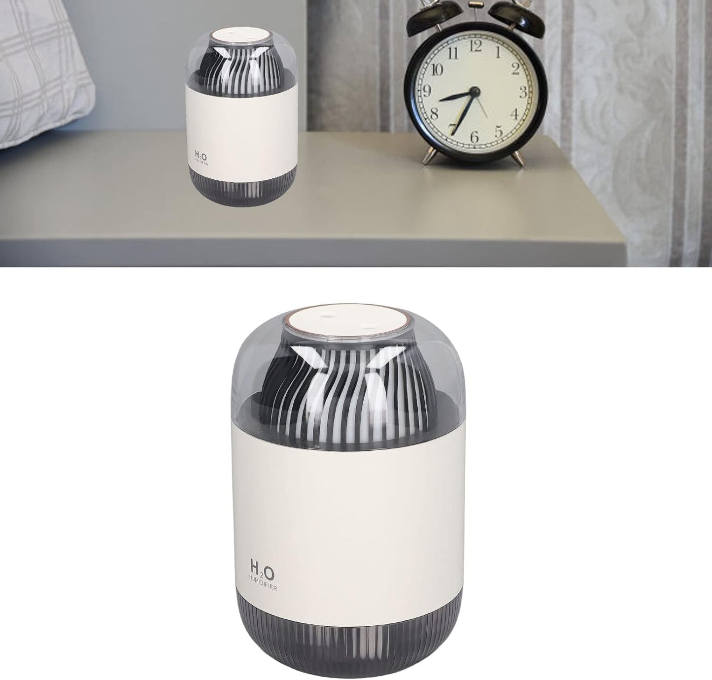 Humidifier 1000ml USB Charging Aromatherapy Diffuser with LED Night Light ABS Double Cool Mist Humidifier for Spa Home Yoga Office (Blue)(Pink)