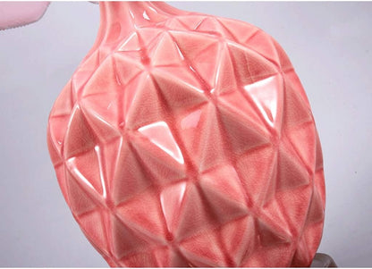 Table lamp New Chinese Ceramic Table Bedroom Bedside Living Room Large Creative Retro Wind Network red(Green)