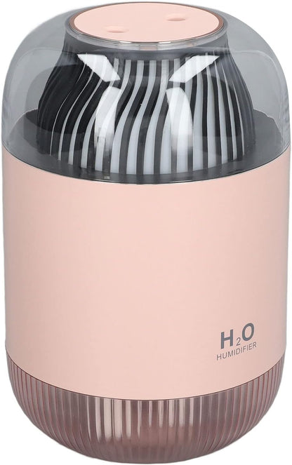 Humidifier 1000ml USB Charging Aromatherapy Diffuser with LED Night Light ABS Double Cool Mist Humidifier for Spa Home Yoga Office (Blue)(Pink)