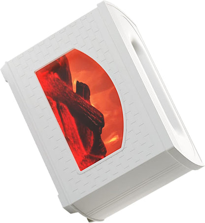 EVTSCAN Cool Mist Humidifier - 270ml Simulated Fireplace Design Air Aroma Diffuser Humidifier, Power Off Protection Fire Diffuser for Home(White)