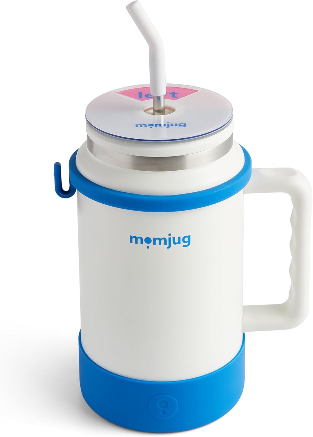 Hydration Water Bottle for Moms 50oz (Without Indicator, White)