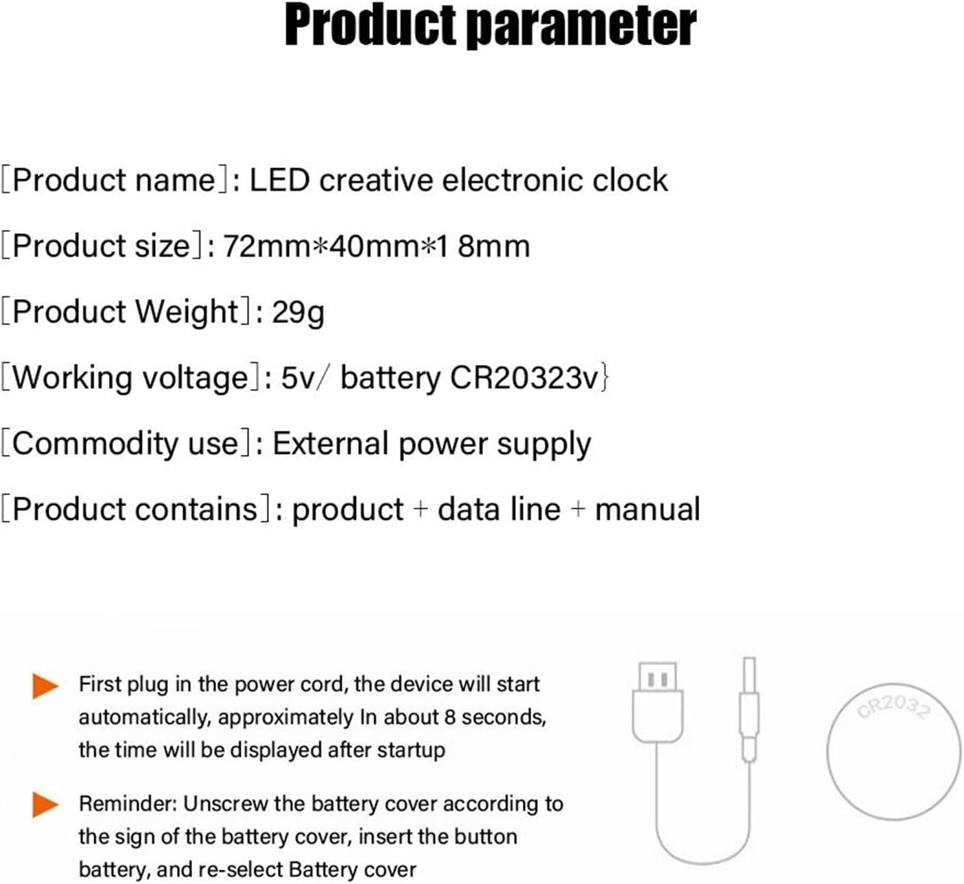 Alarm Clocks Led Mirror Alarm Clock Home Furnishings Electronic Watch Digital Desk Bedroom Decoration Smart Mini Desktop Clock Car Watch Clock for Bedroom (Color : White)