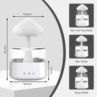 Cloud Humidifiers, Water Drip Humidifiers, Mushroom Essential Oil Diffuser Mood Light Air Humidifier with 7 Changing Colors