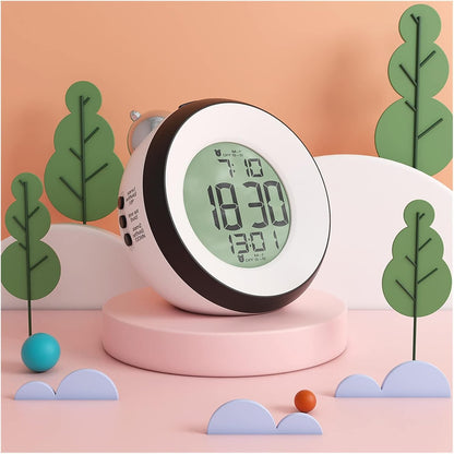 Digital Alarm Clock New Creative Simple LED LED Electronic Alarm Luminous Smart Compact Multifunctional Round Alarm Clock Table Clock Alarm Clock Alarm Clock (Color : C)