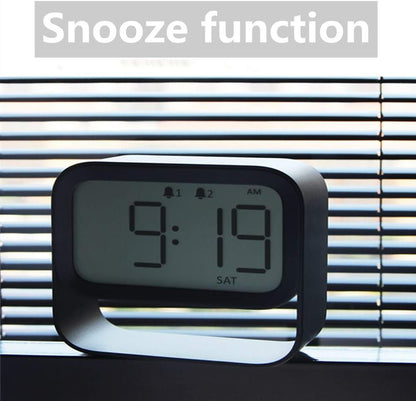 Alarm Clock Bedside Alarm Clock Small Alarm Clock Digital Alarm Clock Kids Alarm Clock Small Clock Smart Clock Non Ticking Alarm Clock Black,One Size (White English Version)