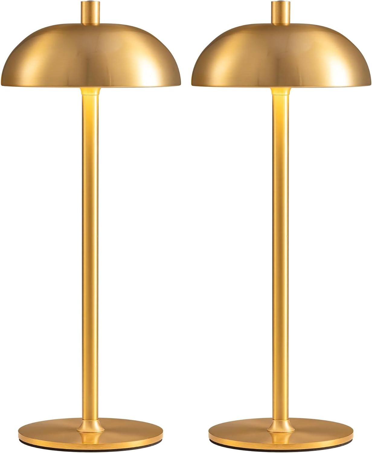 12-inch Cordless Portable Metal LED Table Lamp 2-Pack, 3-Color Rechargeable, for Bedroom, Outdoor, Dining Room, Bedside Suitable for bedrooms, Living Rooms, Offices, Book(Green (2 Pack))