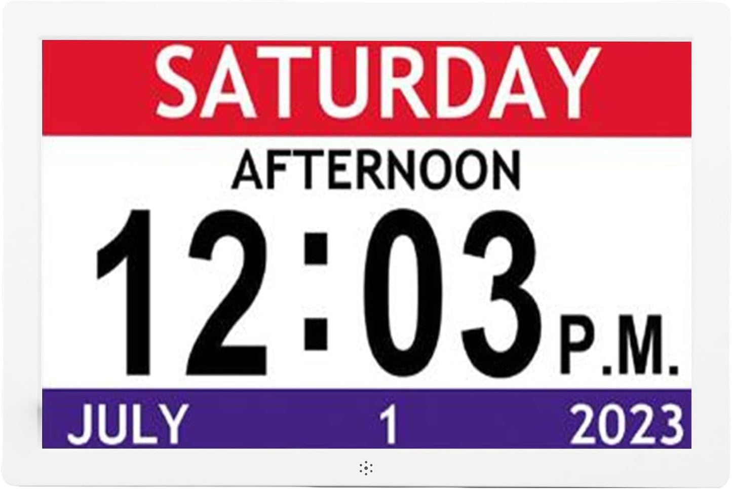 10 Inch Digital Smart Clock, Large Display Alarm Reminder Clock Memory with 12 Alarms Date Time Display for Bedroom Living Room Wall Table