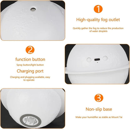 HASMI Humidifiers for Bedroom Moon Lamp Cool Mist Humidifier For Bedroom LED Night Light Humidifier & Essential Oil Diffuser USB Humidifiers Humidifier for Home (Color : B), yuqing2022