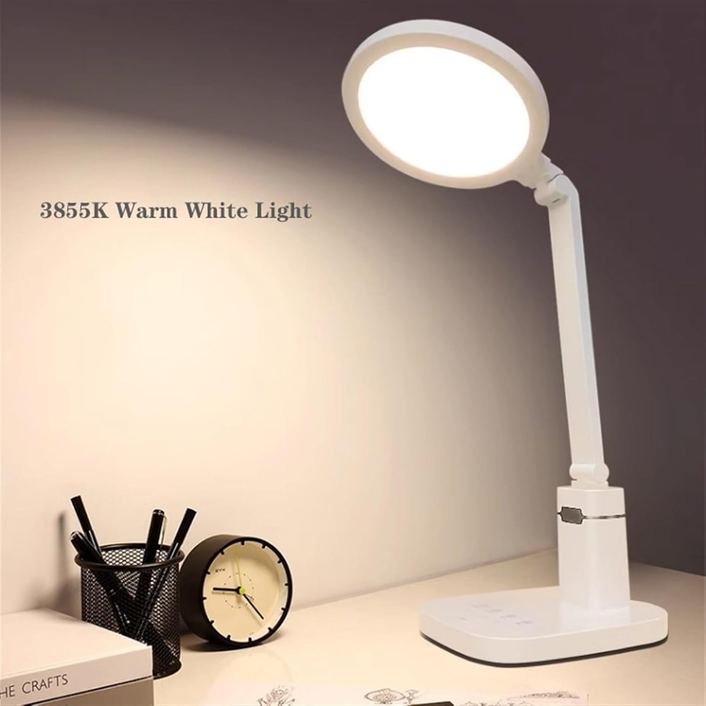 GLigeT Study Lamp LED Desk Lamp, Smart Dimming Touch Desk Lamp, Auto Timer/Memory Function/Delay Off, Eye-Friendly LED Reading Lamp for Home, Office Table Lamp